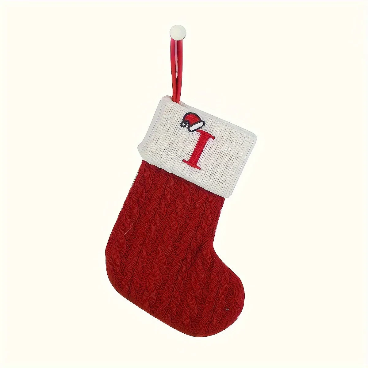 Personalized Festive Knit Christmas Stockings with Customizable Initials - Unique Holiday Decorations for Home, Family, and Friends - Ideal for Christmas Party, Tree, Mantel, and Fireplace Decor