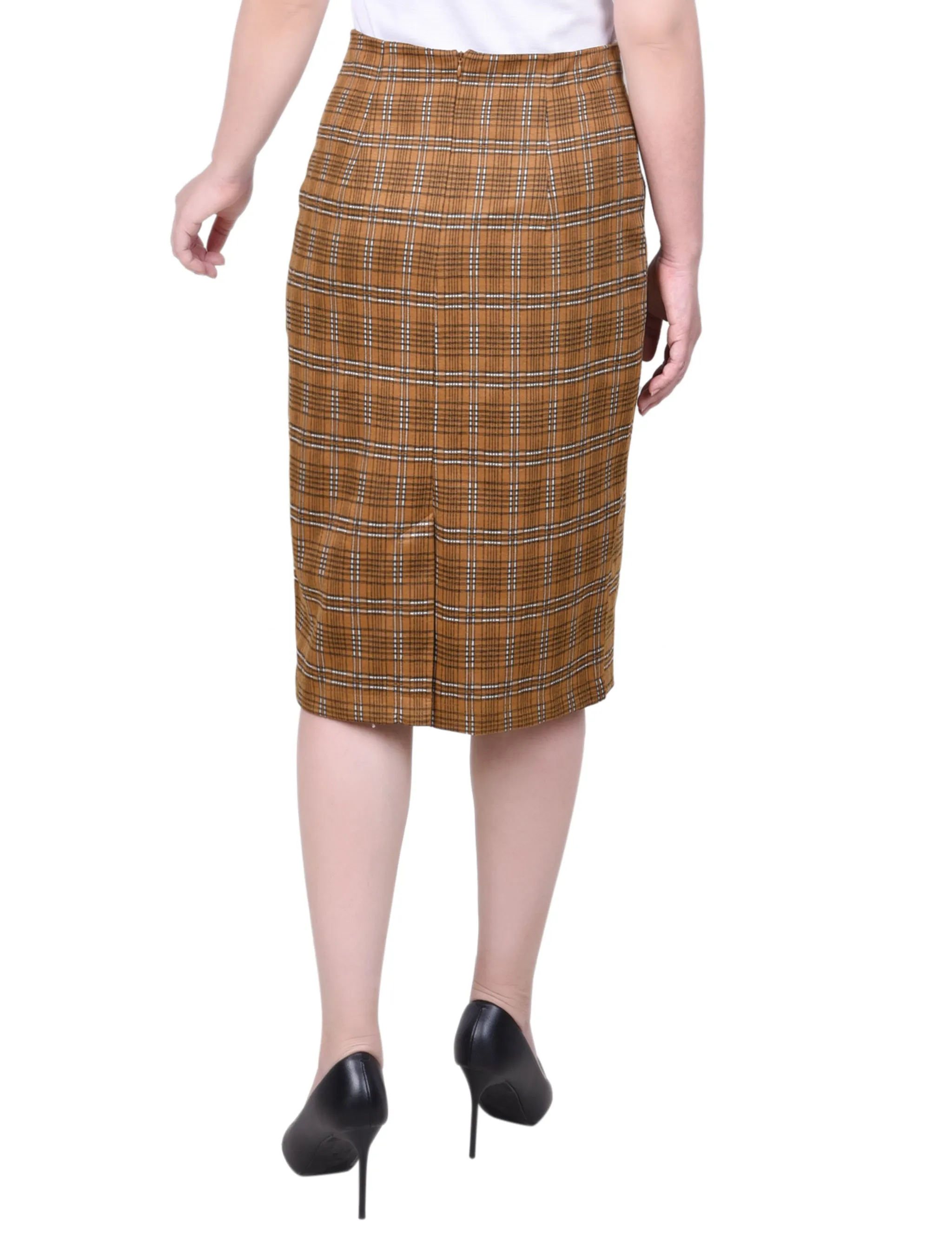Petite Knee Length Double Knit Skirt