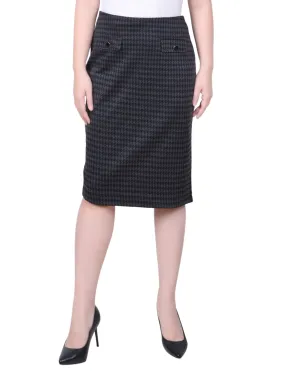 Petite Knee Length Double Knit Skirt
