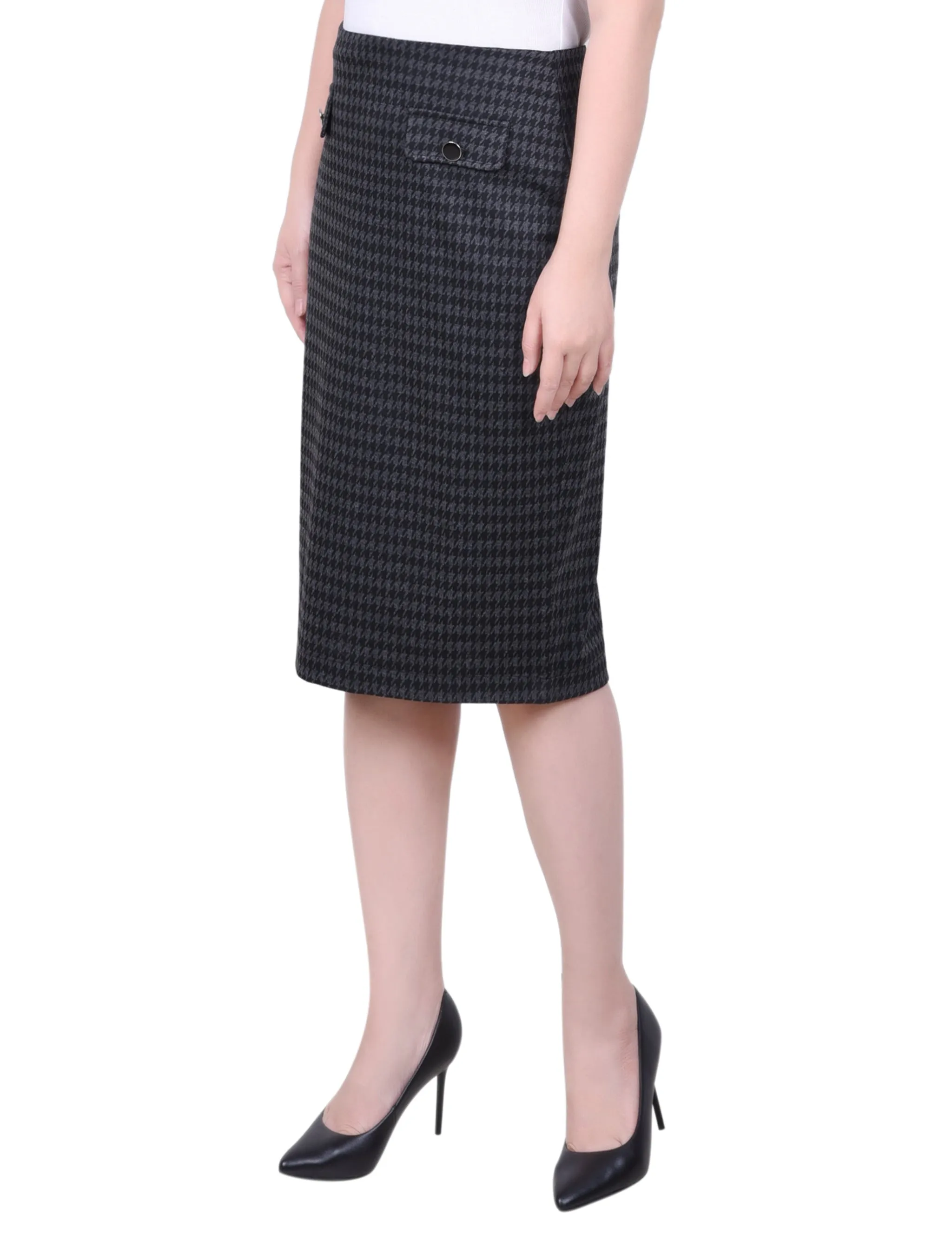 Petite Knee Length Double Knit Skirt