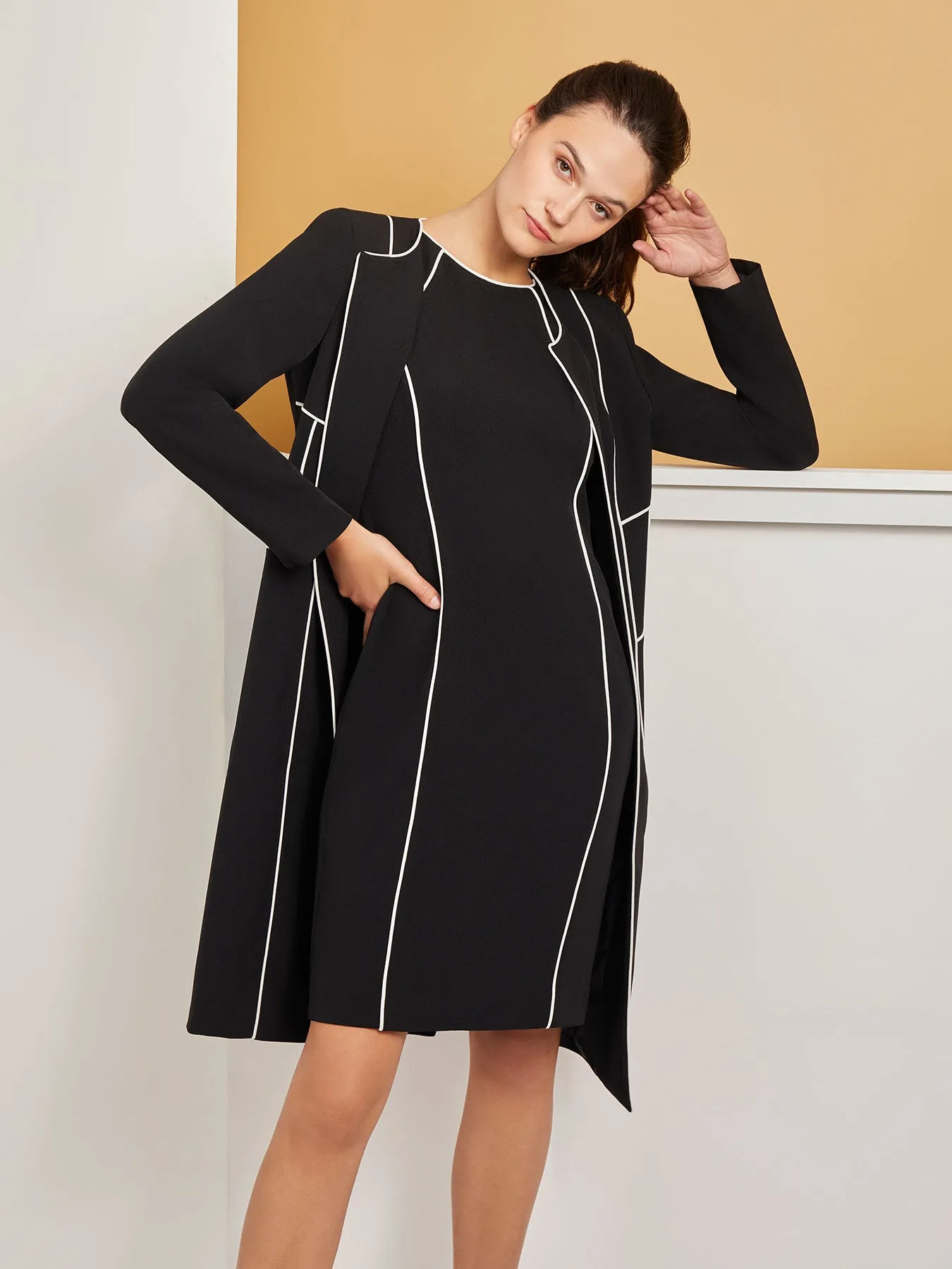 Plus Aurora Topper, Iconic Stretch Crepe
