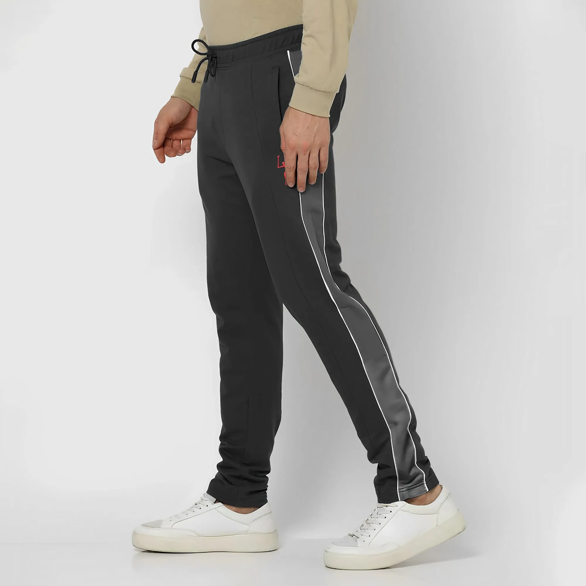 Polo Republica Men's Contrast Panel Pony Embroidered Terry Trousers