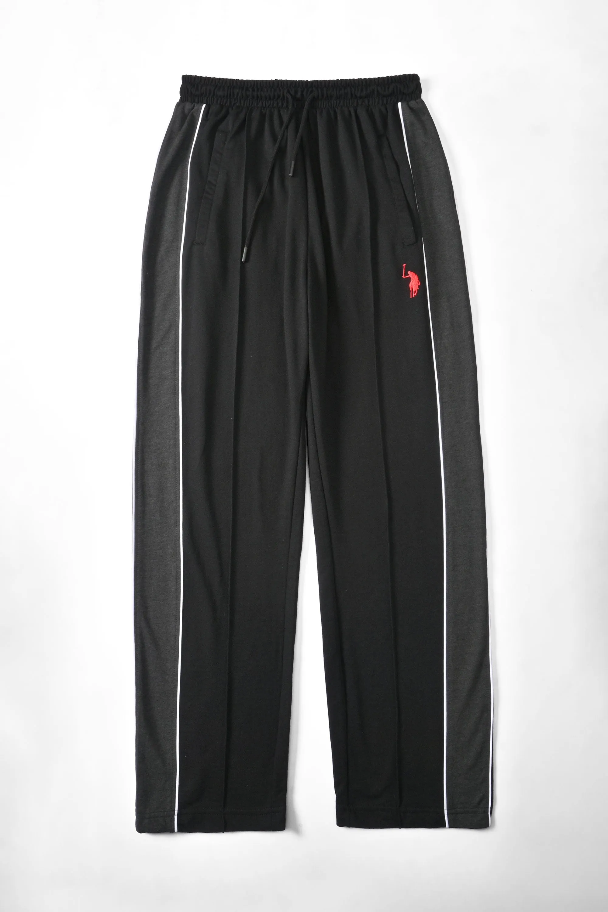 Polo Republica Men's Contrast Panel Pony Embroidered Terry Trousers