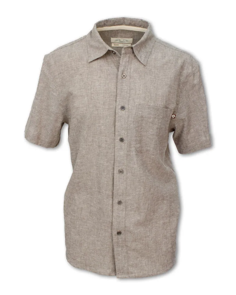 SHORT SLEEVED HEMP BLEND SHIRT