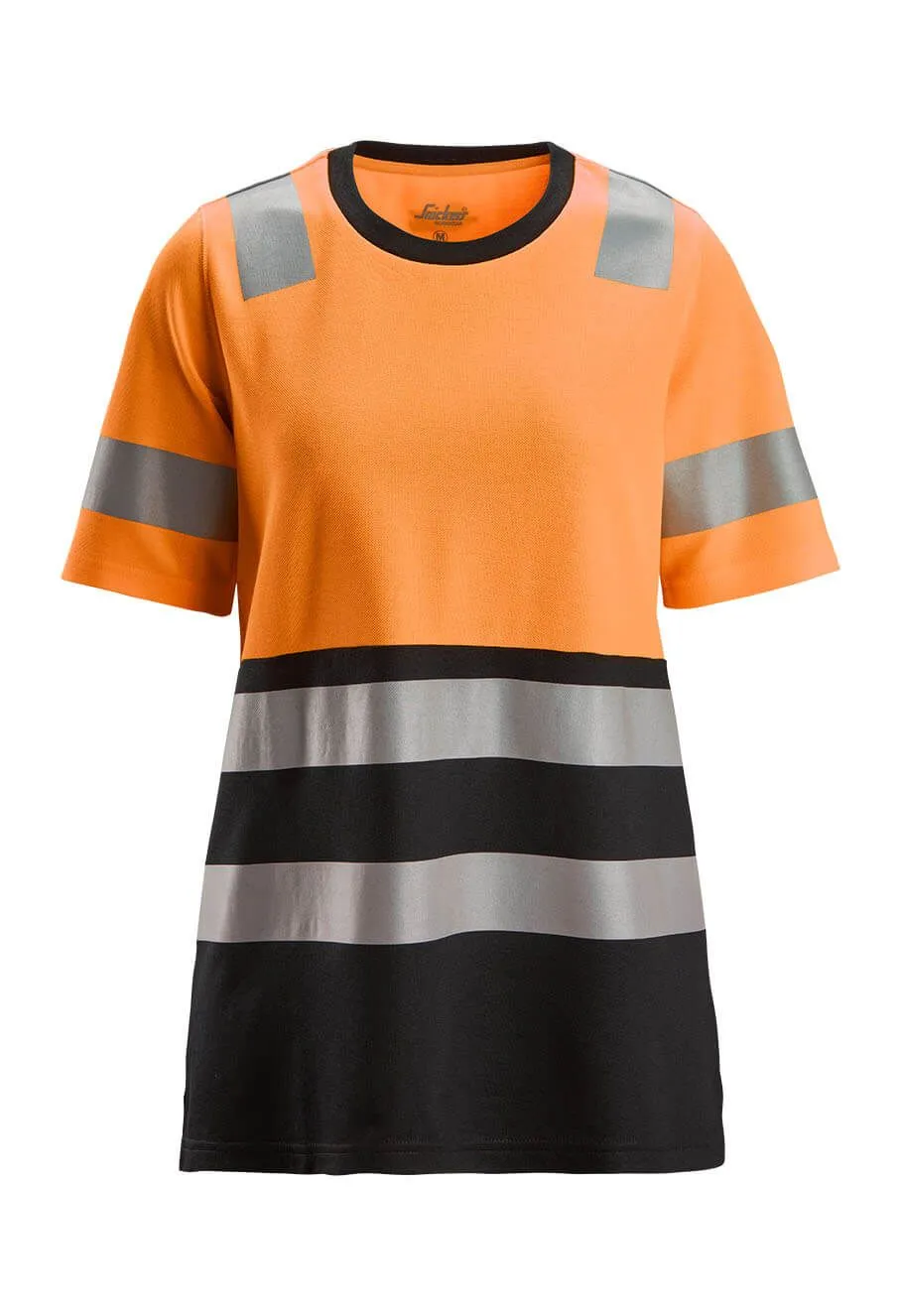 Snickers&#x20;High-Vis&#x20;Work&#x20;T-shirt&#x20;Class&#x20;1&#x20;Women&#x20;2573&#x20;-&#x20;Orange