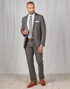 Split Brown Birdseye Suit