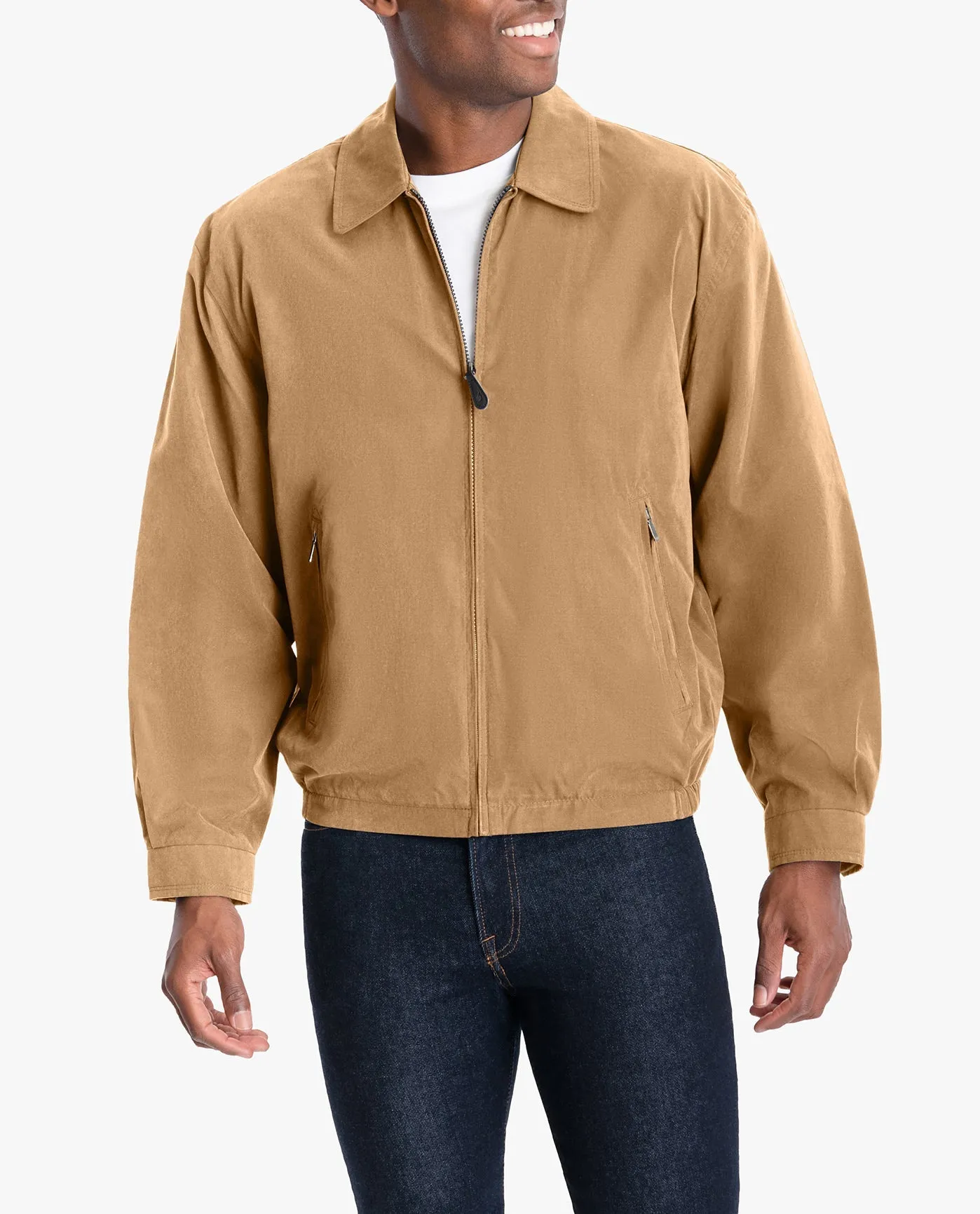 TALL MEN'S AUBURN LIGHT WEIGHT ZIP FRONT GOLF JACKET