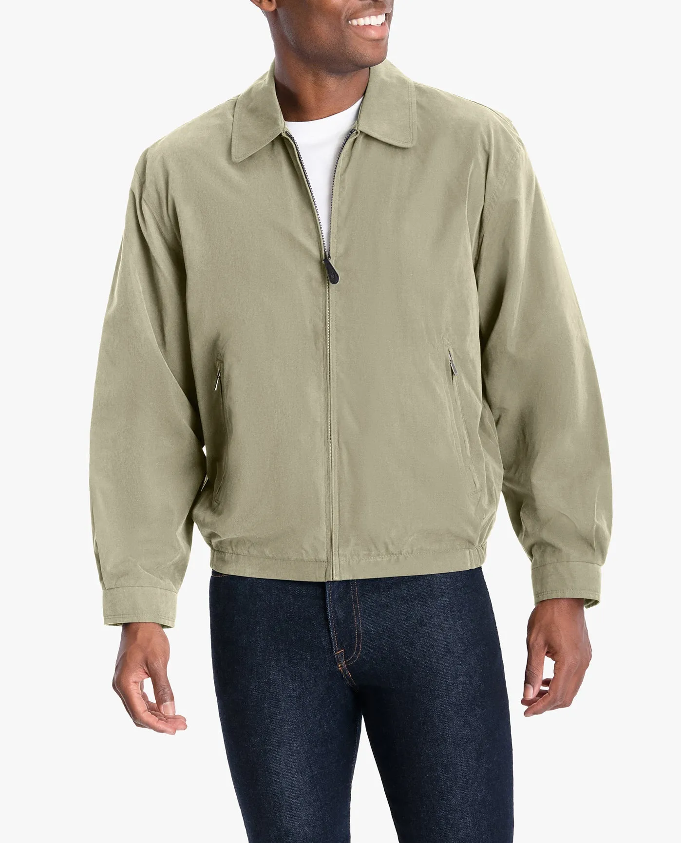 TALL MEN'S AUBURN LIGHT WEIGHT ZIP FRONT GOLF JACKET