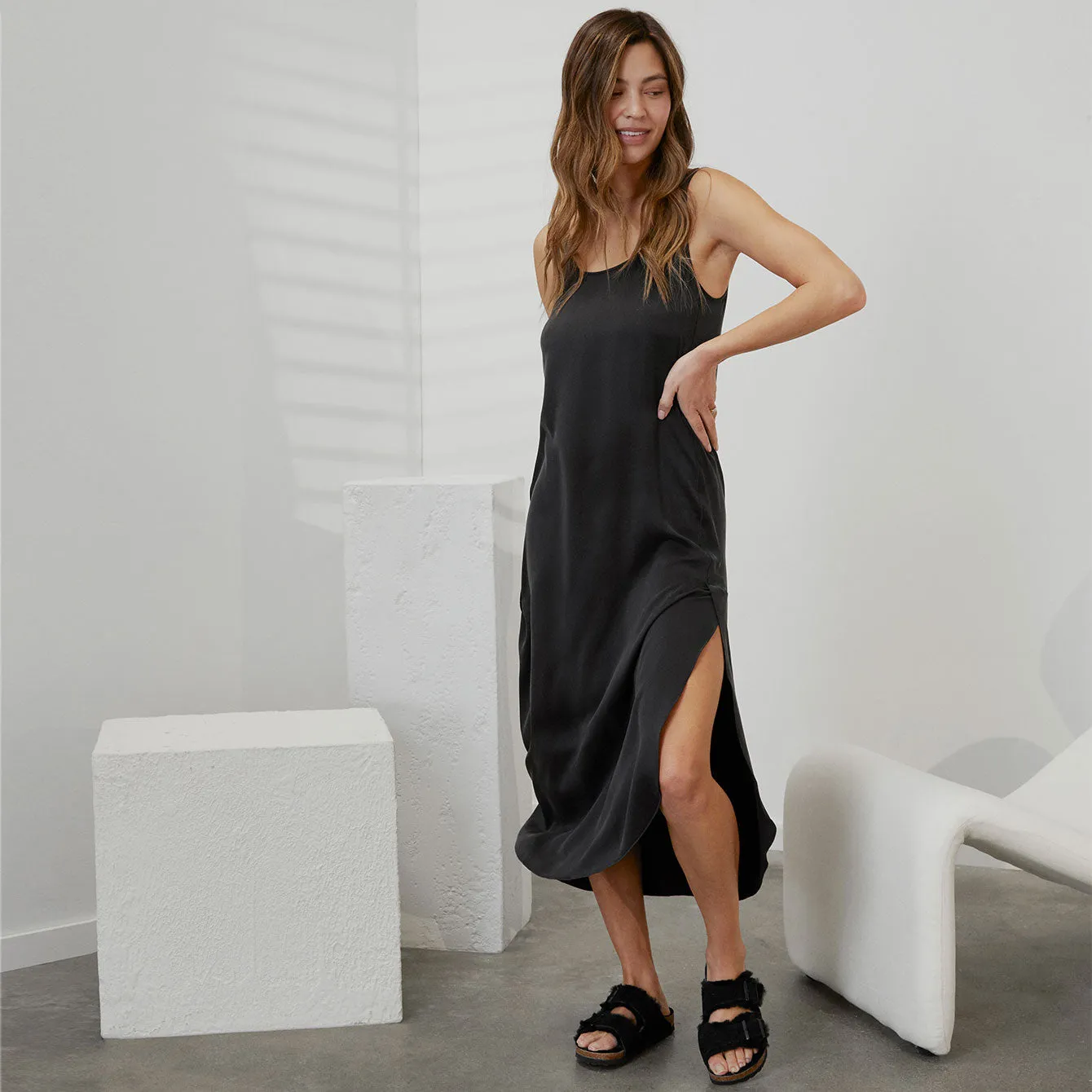 Washable Silk Tulip Dress