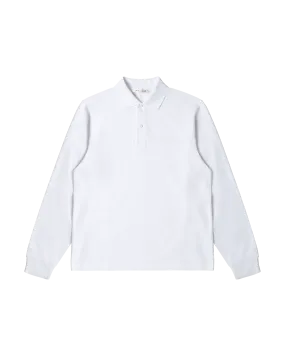 WHITE LONG SLEEVE POLO SHIRT