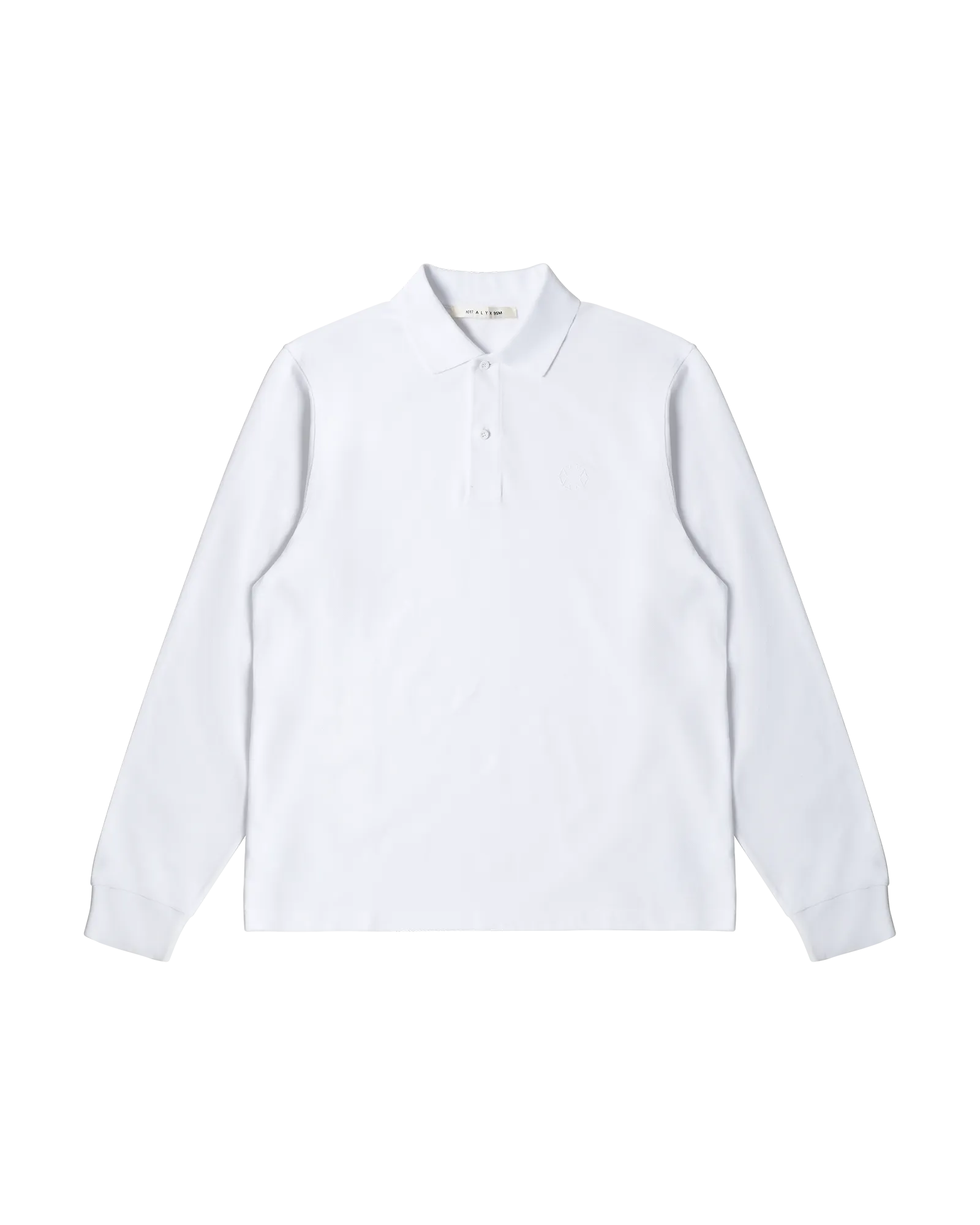 WHITE LONG SLEEVE POLO SHIRT