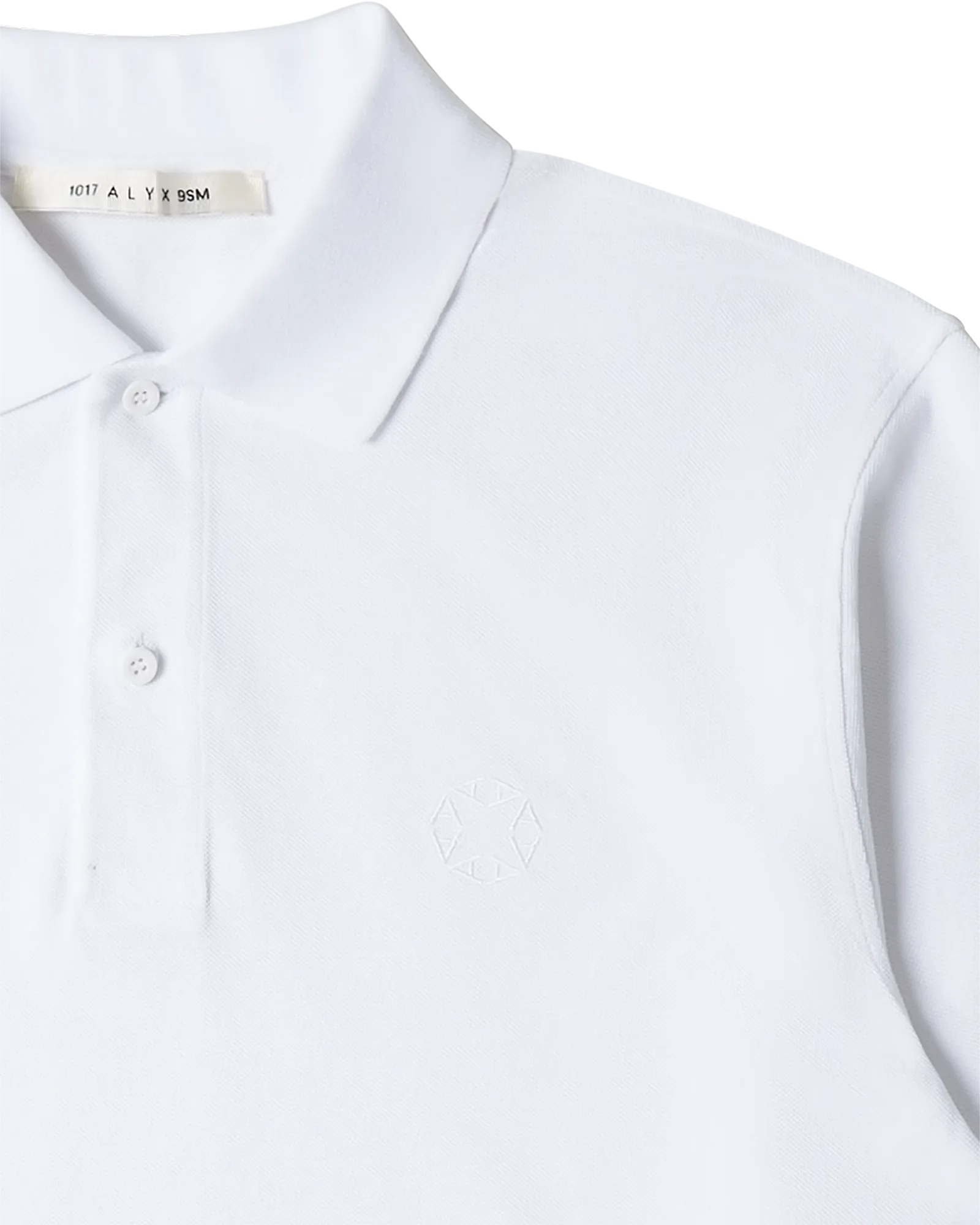 WHITE LONG SLEEVE POLO SHIRT
