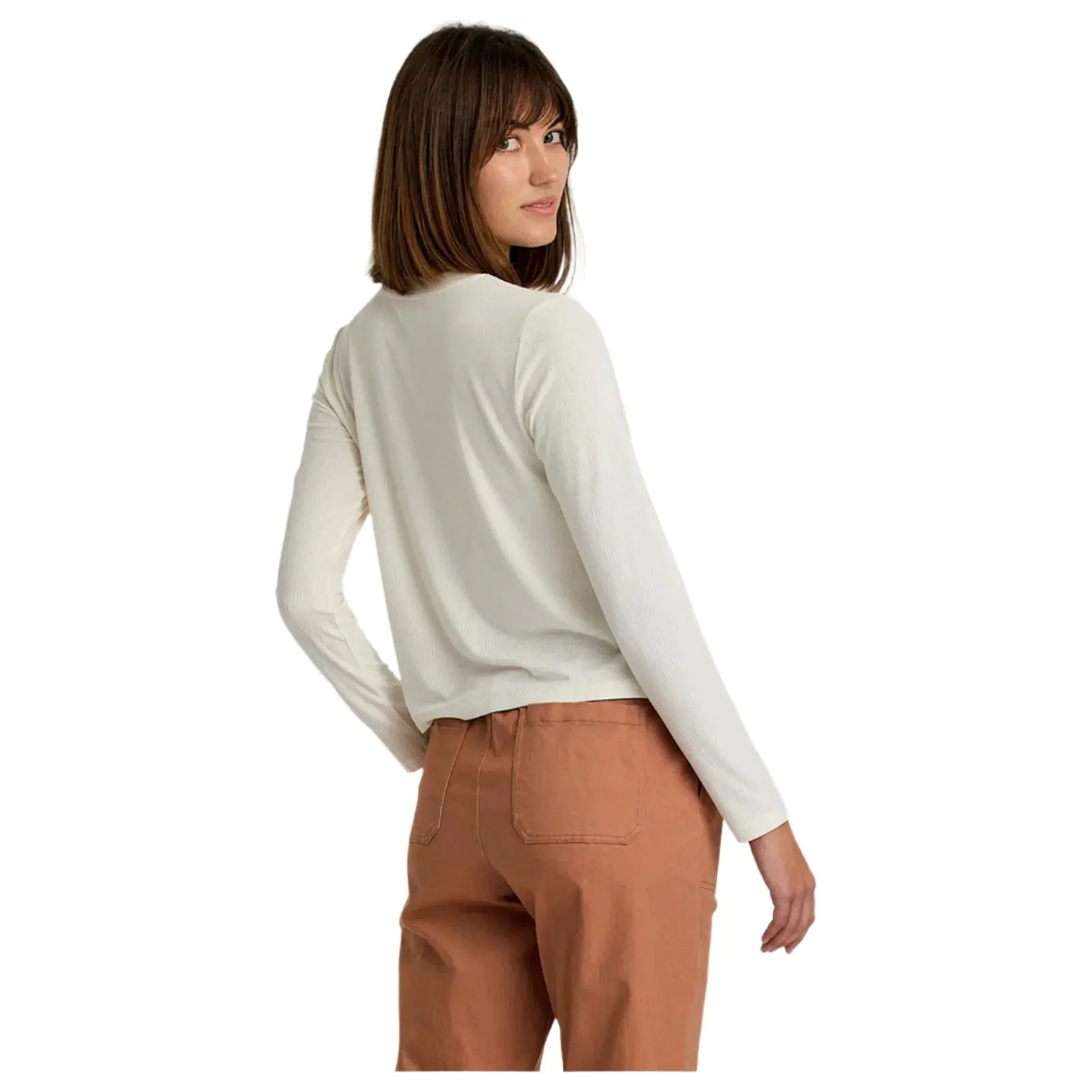 Women's Free Fly Ribbed Bamboo Long Sleeve WRIBLS005