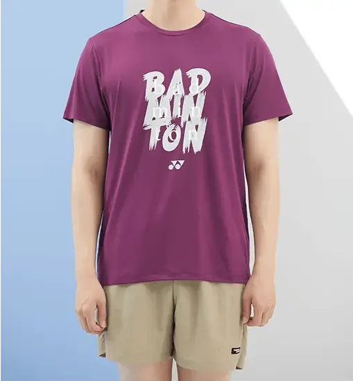 YONEX 21 FW Men's Round T-Shirt Plum 219TR011M